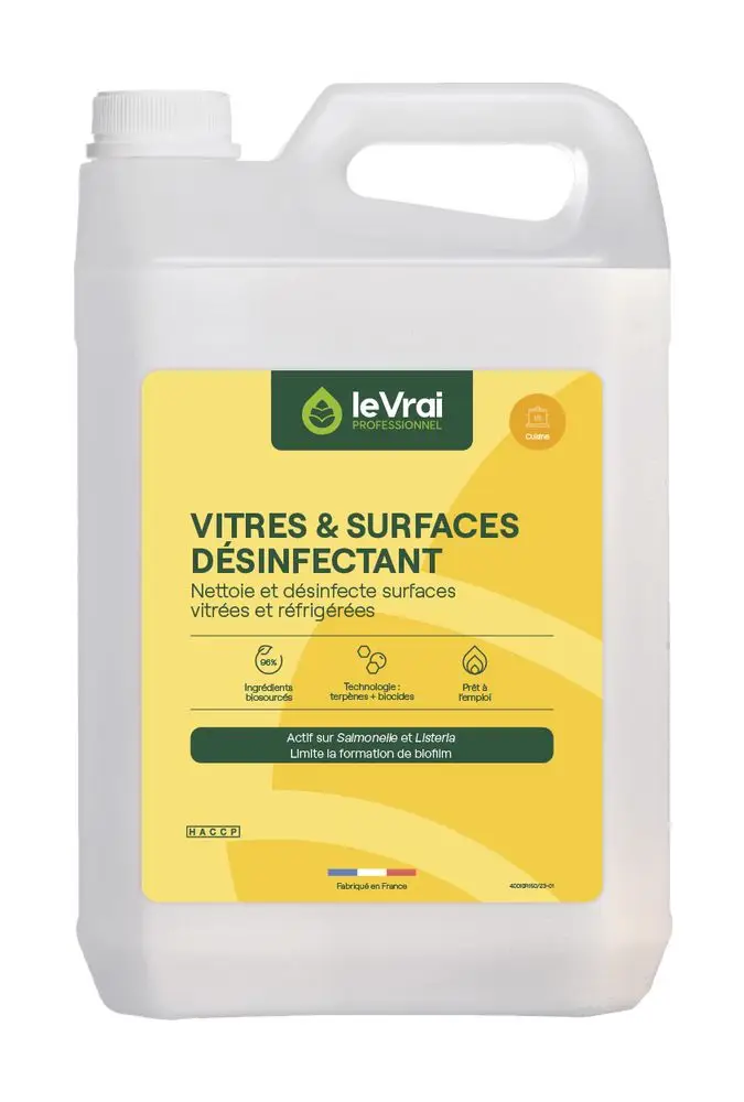 Nettoyant Desinfectant Vitres Le Vrai /5l