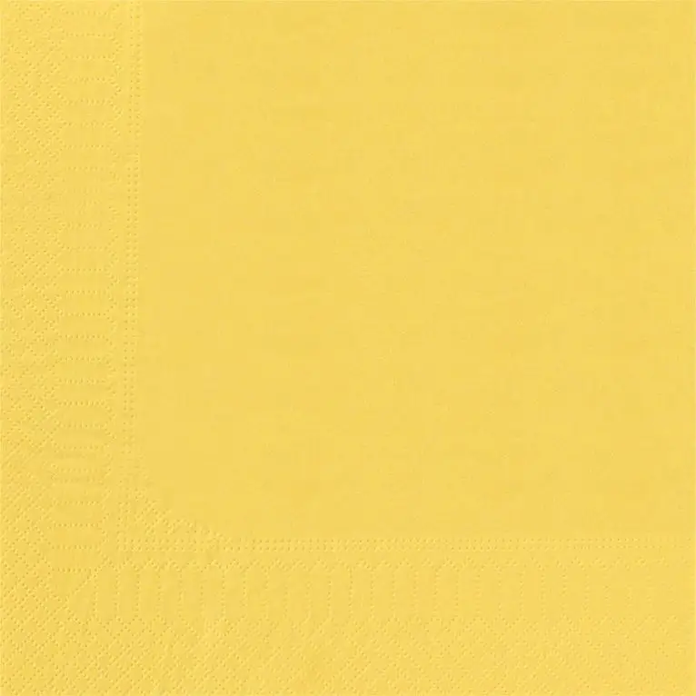 Serviette 30x39 Ouate Jaune Pastel /100