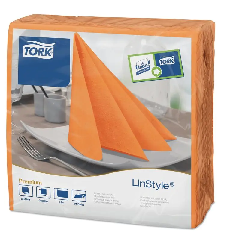 Serviettes de Table 39x39 Orange /50