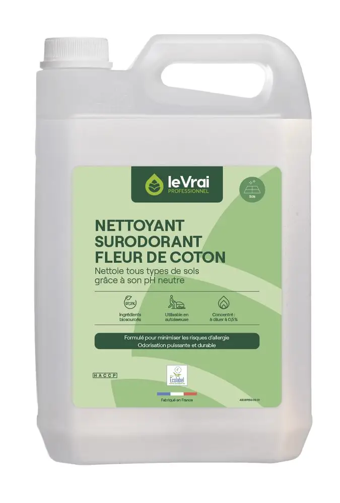 Nettoyant Surodorant Fleur de Coton /5l