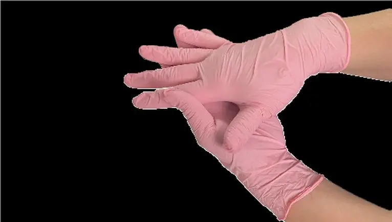 Gants Nitrile Rose Non Poudrés TM/100