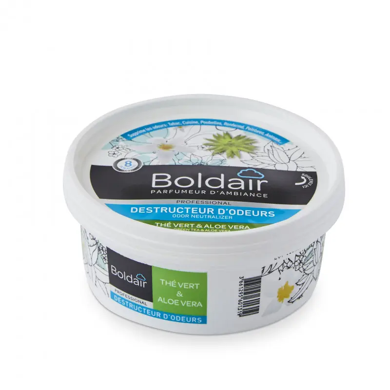 image prévisualisation secondaire : Gel Destructeur d&rsquo;Odeur Boldair Thé Vert & Aloé Véra /300g