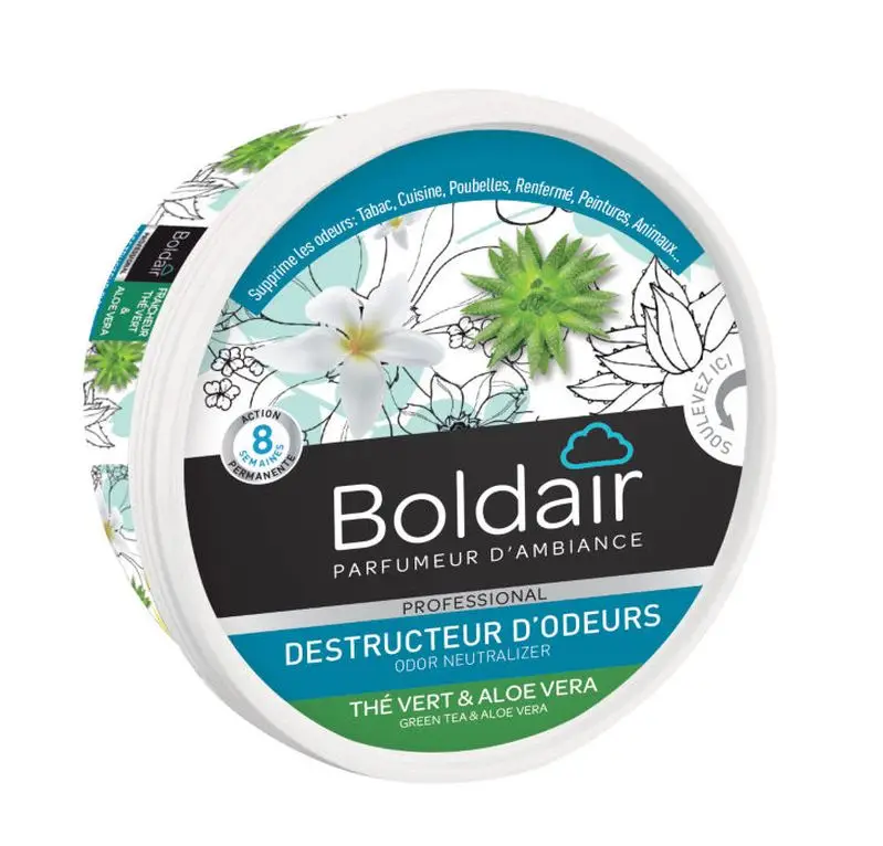 Gel Destructeur d'Odeur Boldair Thé Vert & Aloé Véra /300g