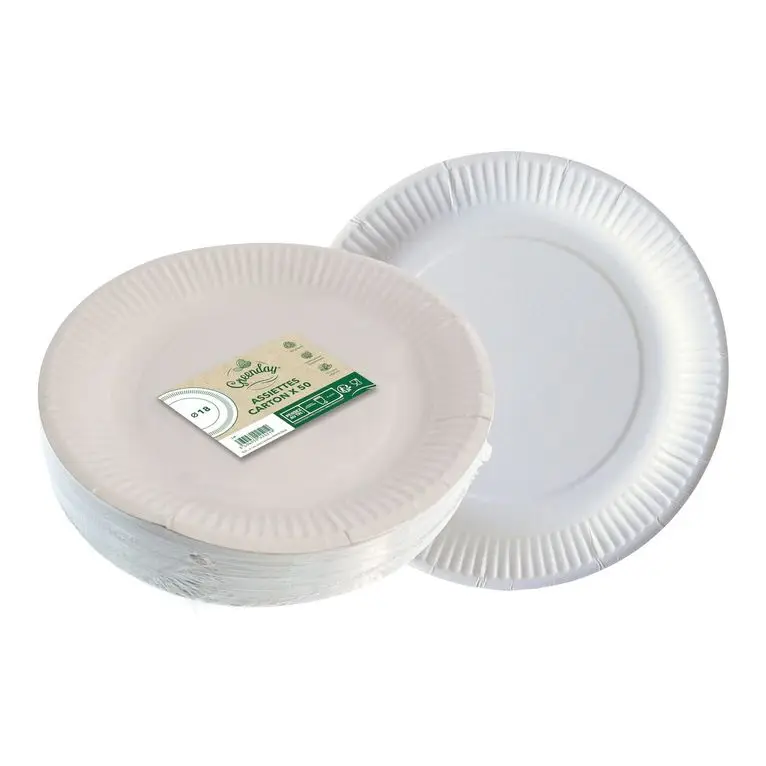 Assiettes Carton Blanc 23cm /50